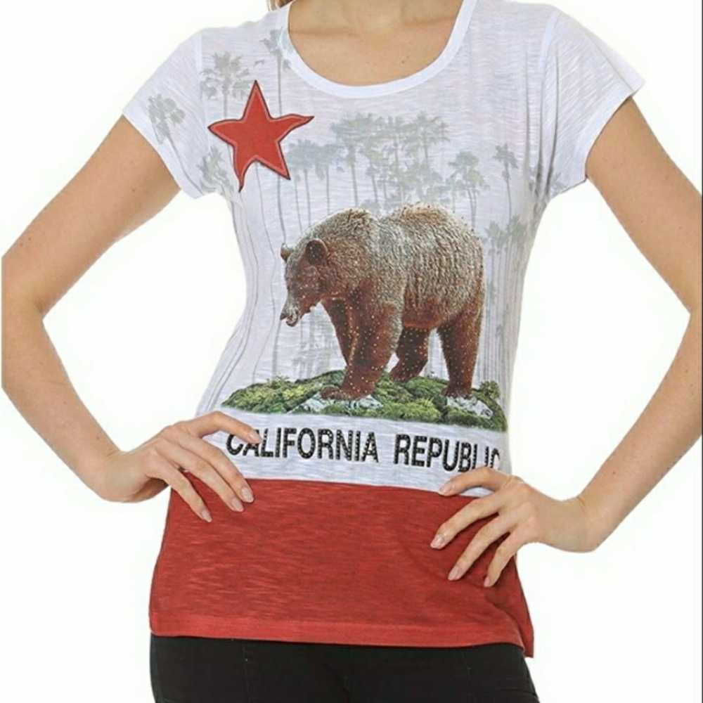 Sweet Gisele California Republic Flag Shirt